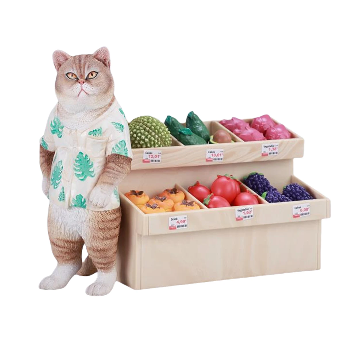 

HIPLAY JXK Tropical Cat Stand Light Static Cat Animal Figurine