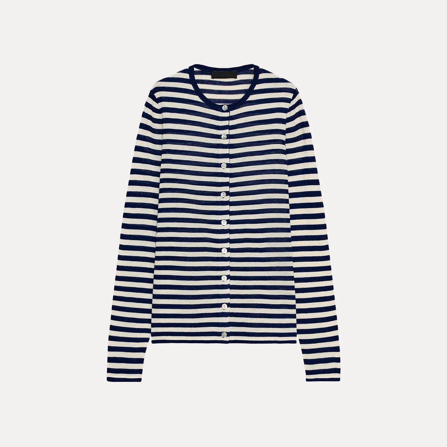 Chaqueta de Punto a Rayas de Moda para Mujer Z, Estilo Simple, Prenda Exterior Combinable con Todo, Manga Larga, Cuello ...