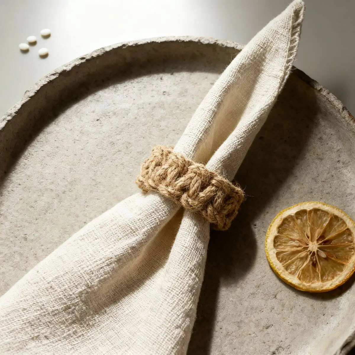 Boho Decor Hotel Restaurant Brown Hemp Napkin Rings Handmade Weaving Paper Napkin Ring Decorative Napkin Buckle Decoration