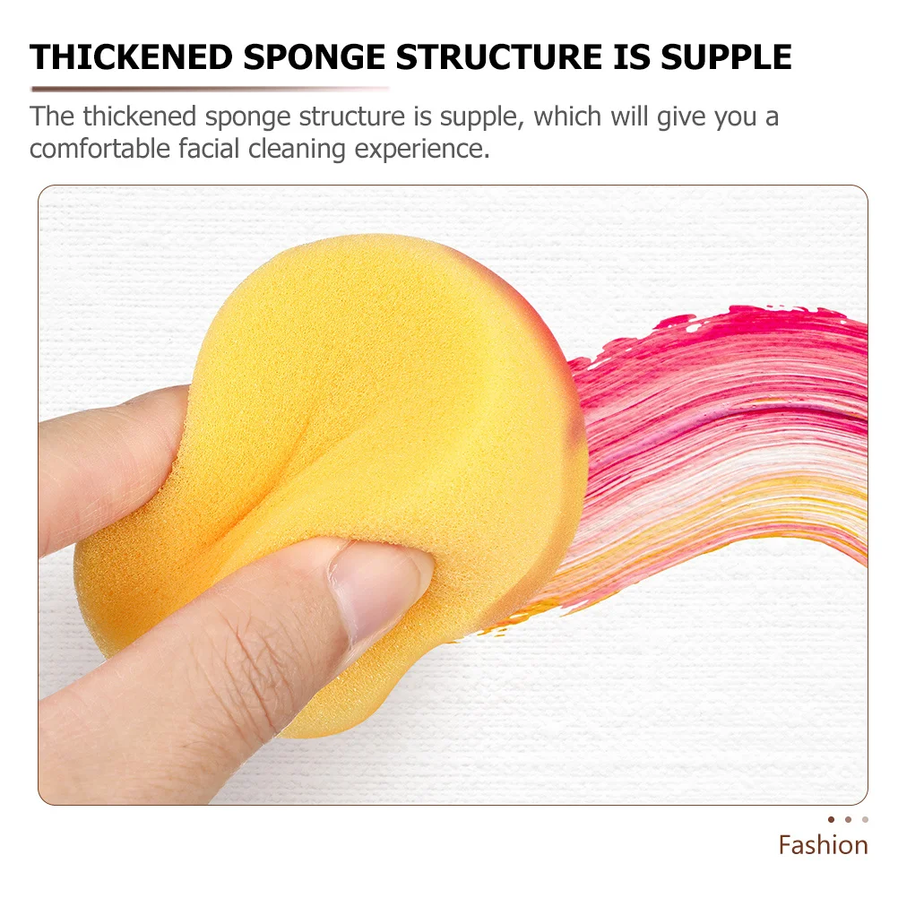 

24Pcs Round Facial Sponges Thick Soft Cleansing Pads Makeup Remover Multi-Function Face Washing Sponge Portable Exfoliating Pads