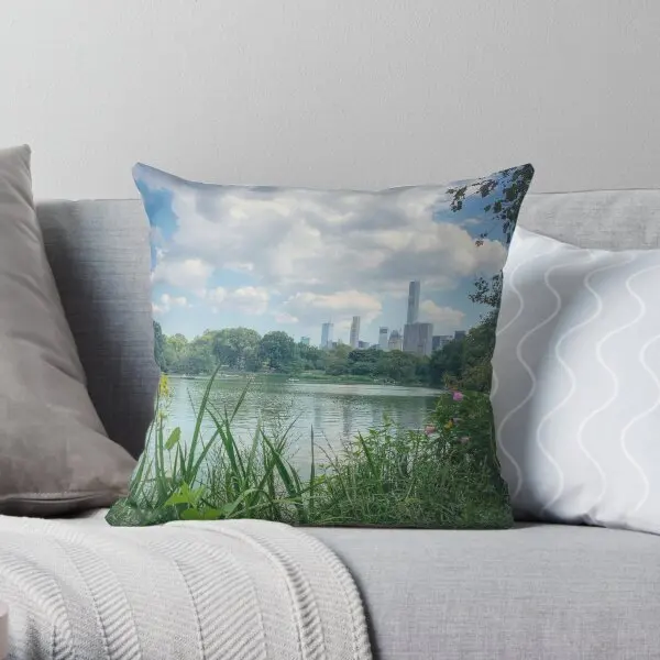 Central Park Manhattan New York City  Printing Throw Pillow Cover Waist Hotel Bedroom Case Throw Pillows not include One Side