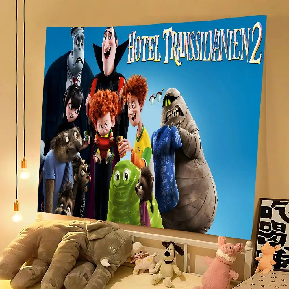 H-HOTEL TRANSYLVANIA Happy Birthday Backdrop Background Vinyl Women Birthday Party Cake Table Decorations Photoshoot Banner - Image 3