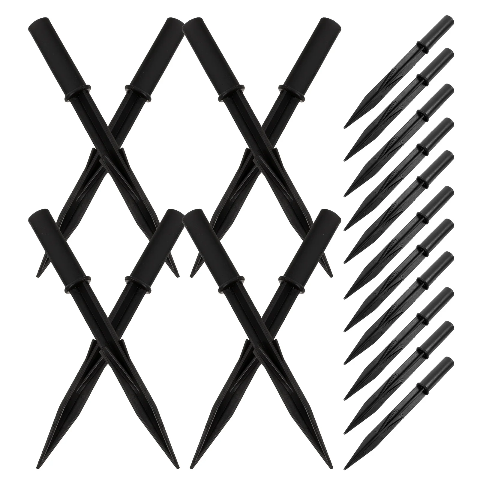 

20Pcs Plastic Ground Stakes Replacement for Solar Lights Garden Lamp Stakes Outdoor Yard Pathway Lighting Support Spikes
