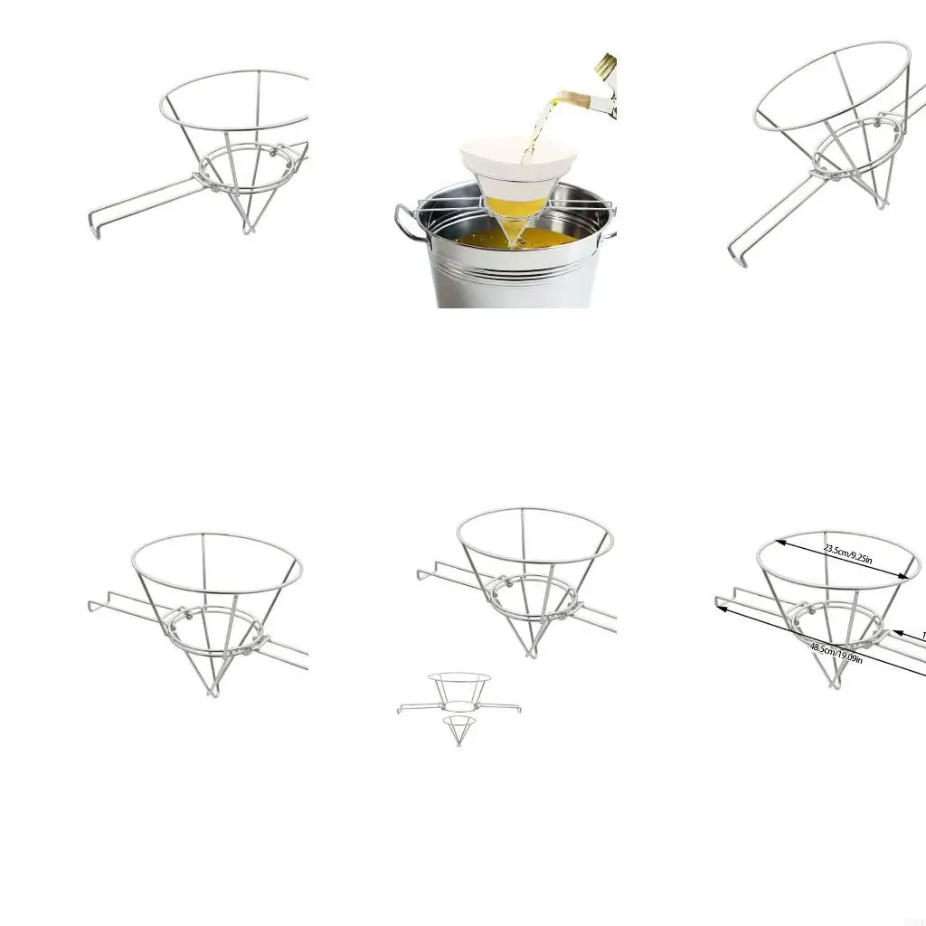   Heavy Duty Stainless Steel Fryers Oil Strainer with Quick Assembly Feature