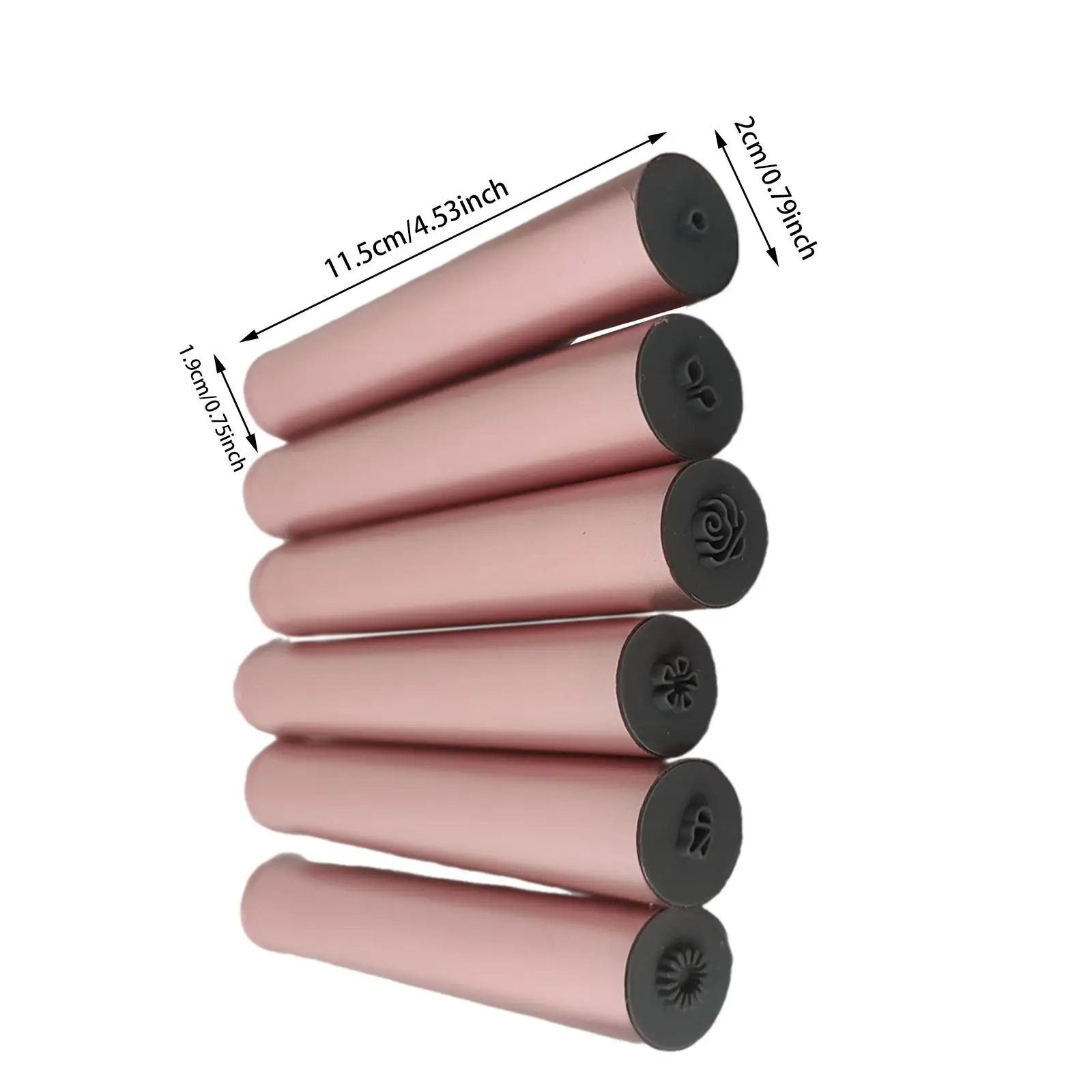 6 قطع من أقلام ختم فن الأظافر بأنماط مختلفة، مجموعة أدوات ختم فن الأظافر