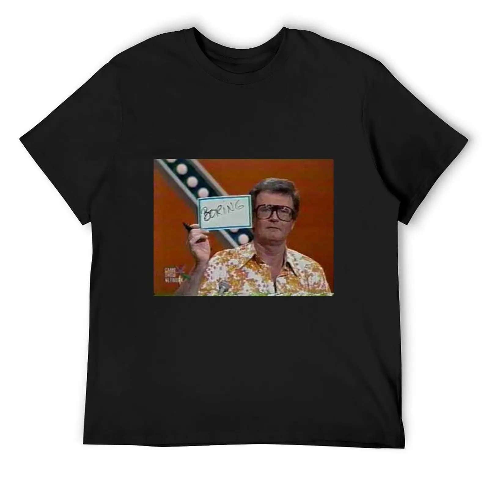 Charles Nelson Reilly boring color photo 1981 T-Shirt summer tops Blouse mens champion t shirts