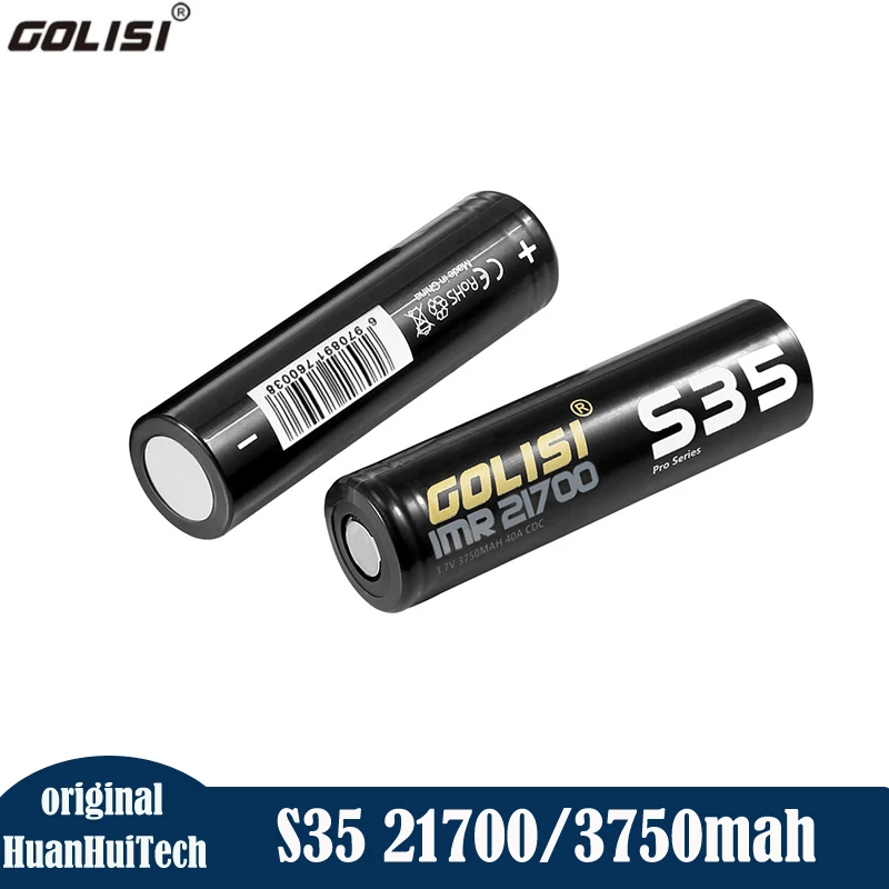 

1-10pcs Original GOLISI S35 21700 Rechargeable lithium Battery 3750mAh 30A Continuous Discharge For Game Player Flashlight