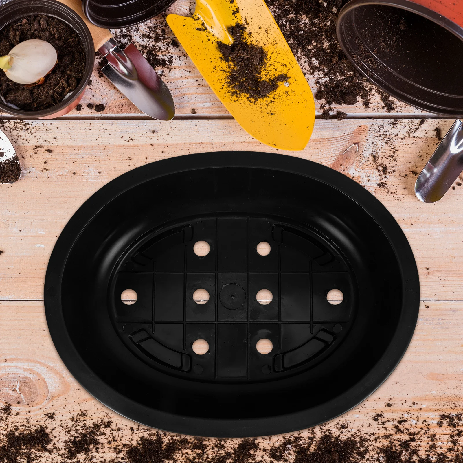 

4Pcs Household Large Flowerpot Oval Bonsai Planter for Garden Balcony Decor Indoor Outdoor Gardening Accessory Reusable Pot