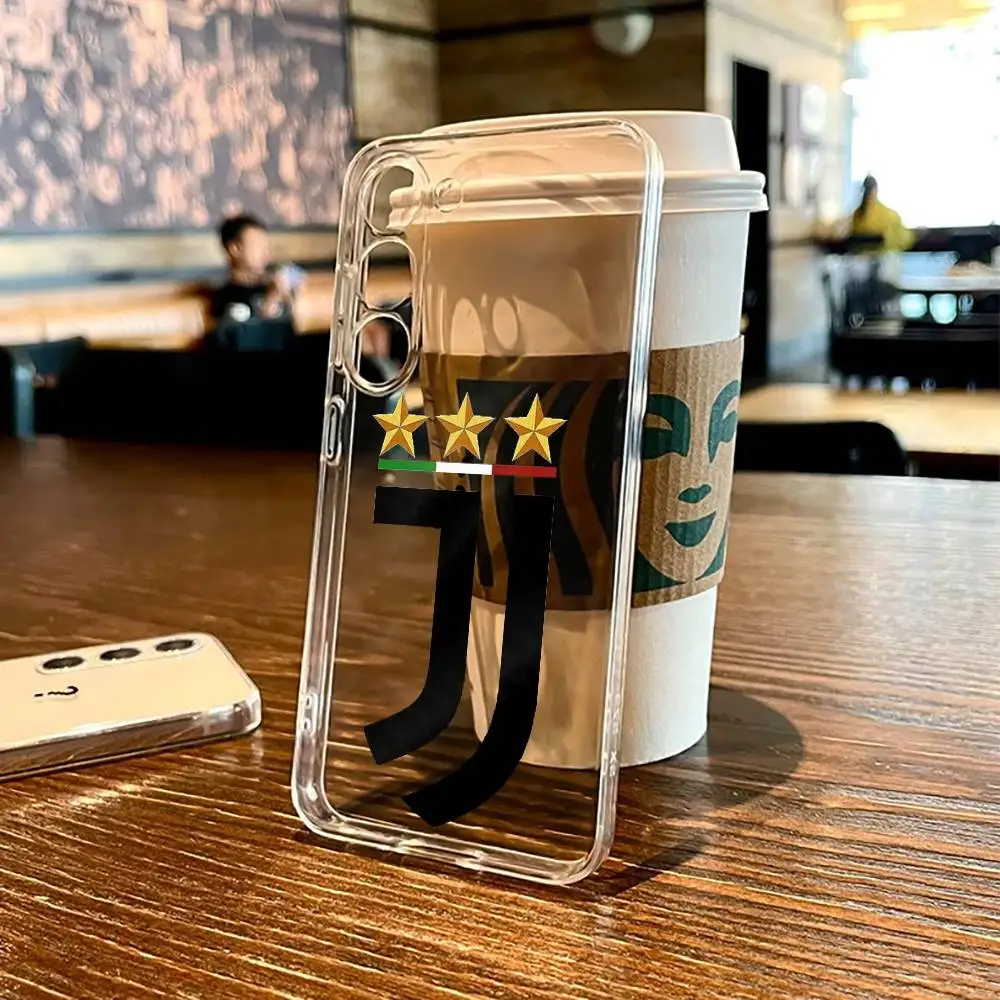 behang juventus-s Telefoon Case Voor SamsungS25,24,21,22,23,30,Ultra,20,Plus,Fe,Lite,Note,10,9,5G Transparante Cover