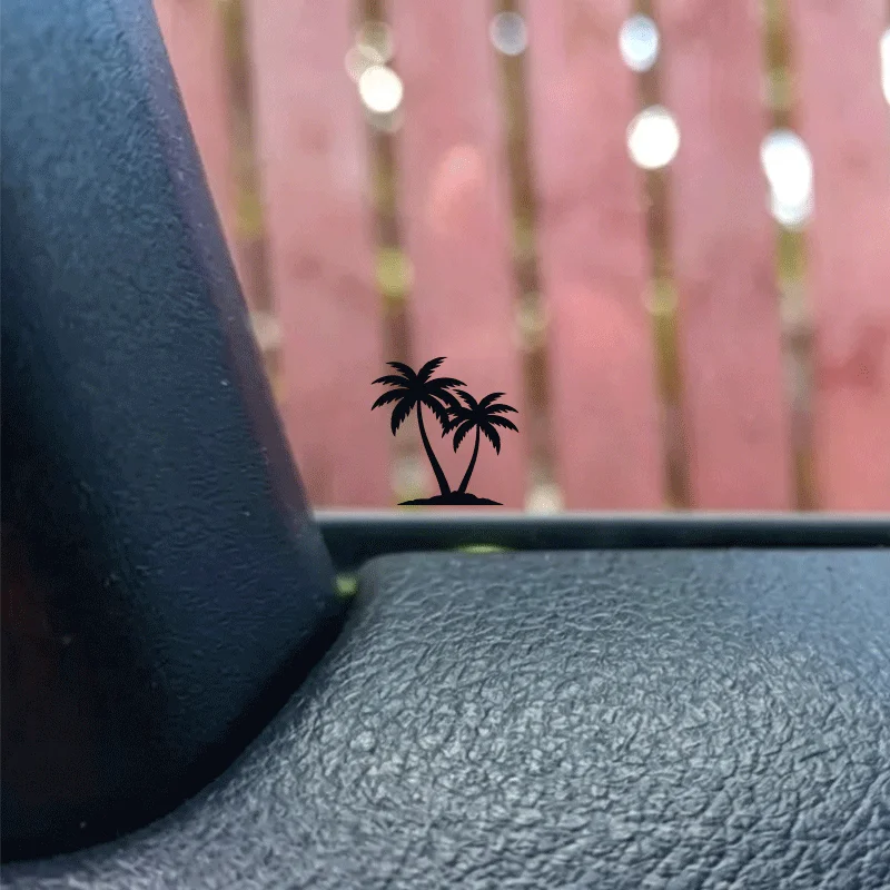 Mini Palm Tree Car Sticker for Rearview Mirror Window Decoration Fashion Stickers Exterior Accessories Waterproof Vinyl Decal