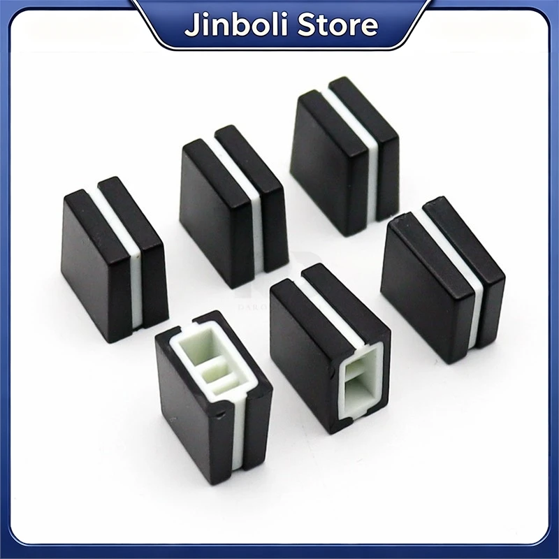 20PCS 12.5x8x13mm Mixer Fader Knob Slide Potentiometer Switch Cap Inner Hole Length 4mm Width 1.2mm