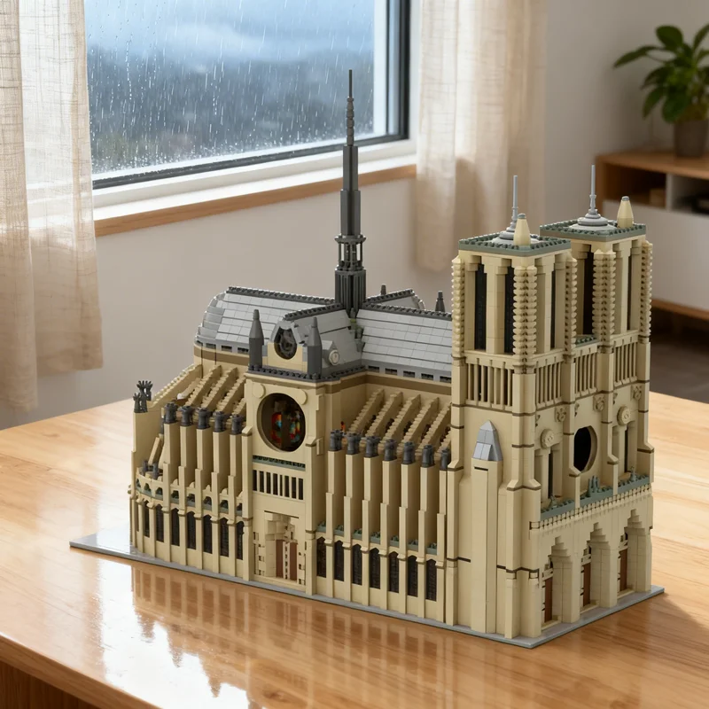 14620pcs MOC Notre Dame De Paris Creative Advanced Build Model Building Blocks Castle Adventure Technical Street Scene Toy Gift