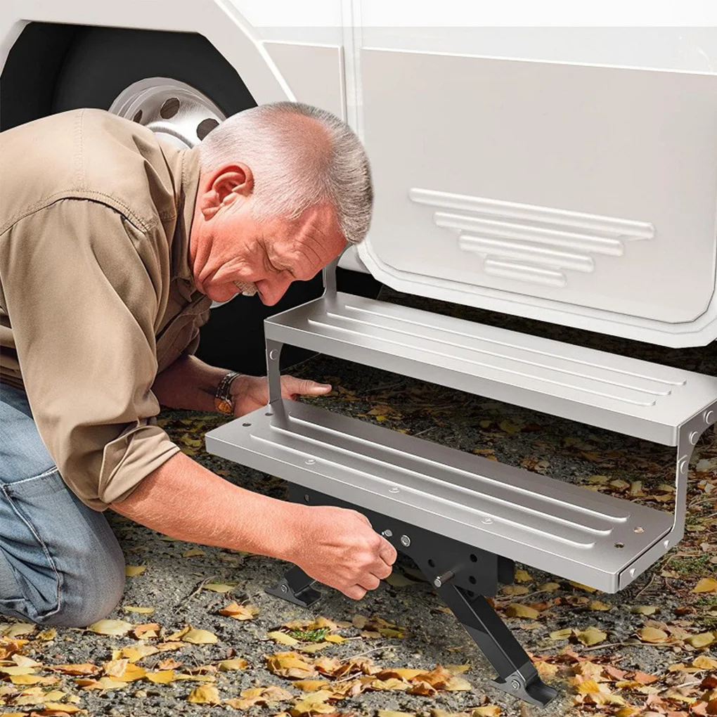 

New Heavy Duty Camper Trailer Support Legs with Non-Slip Pads, Adjustable Height for Easy Installation & Enhanced Stability