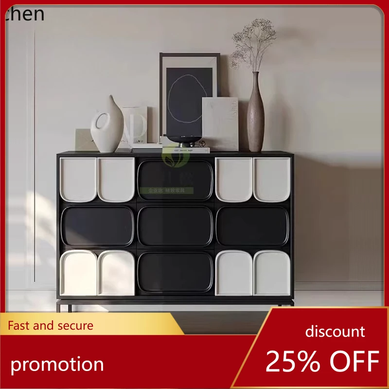 

HT side cabinet solid wood tea cabinet simple modern storage storage chest cabinet