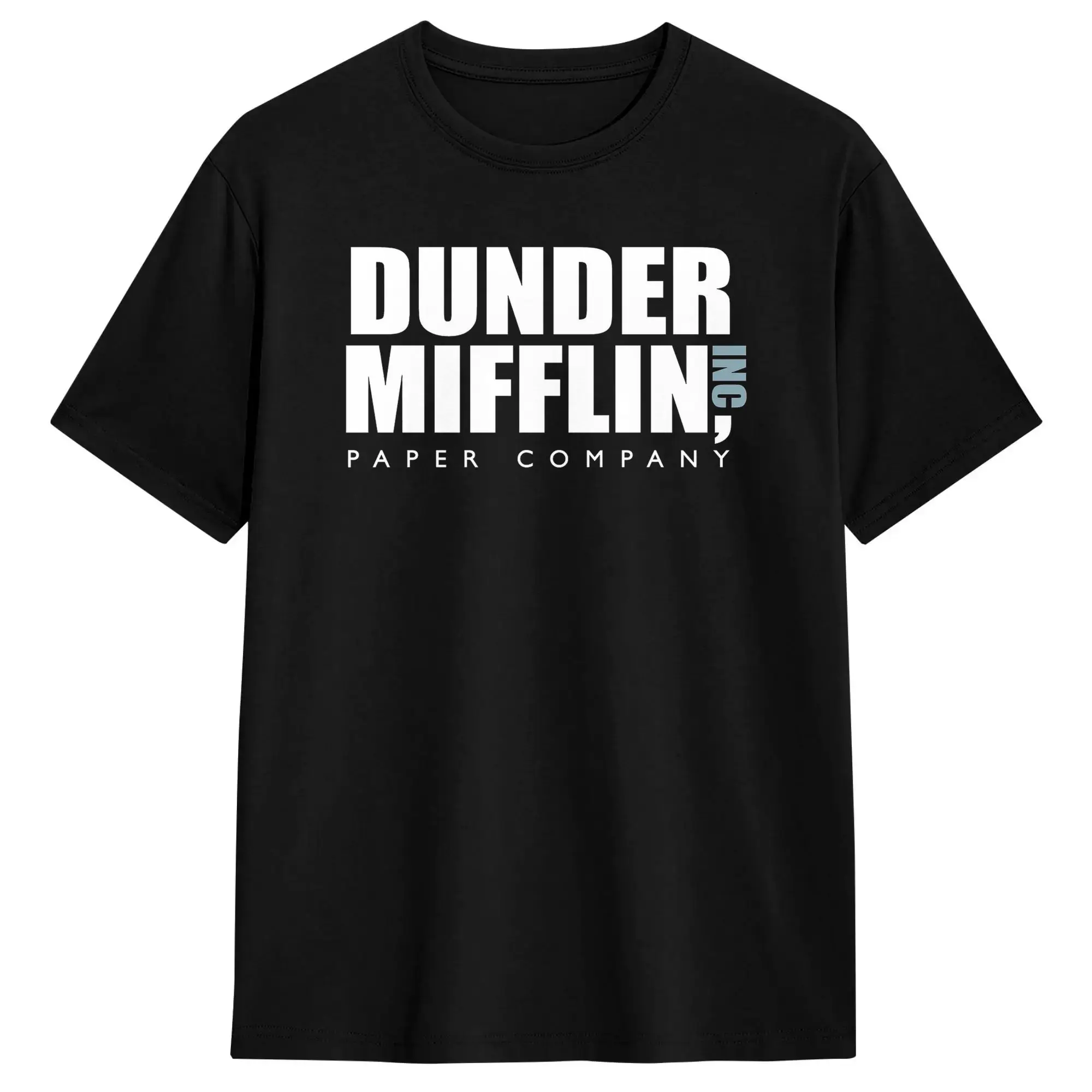Dunder Mifflin Logo T-Shirt Summer  Cotton T Shirts For Men's Design Tshirt Short Sleeve Vintage Tees