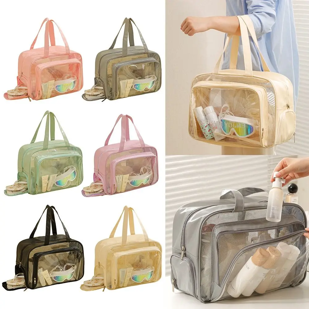 

NEW Waterproof Cosmetic Bag Transparent Large Capacity Travel Storage Bag Makeup Bag Outdoor