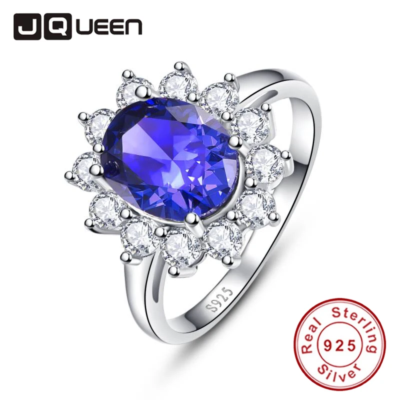 

AAA+ 925 Sterling Silver Jewelry Wholesale Classic Blue Ring Stone 4.4ct Natural Tanzanite Rings for Women Size 925 Fine Jewelry