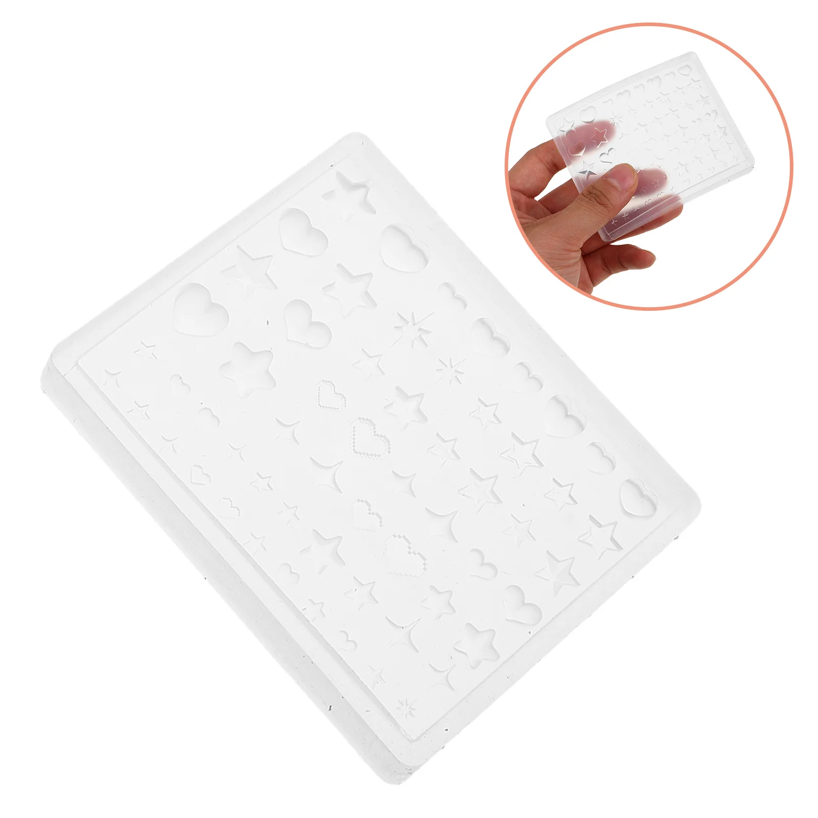 

2Pcs Silicone Nail Art Molds Heart Star Shapes Mold Resin Charms DIY Manicure Decoration Supplies Silicone Molds for Nails