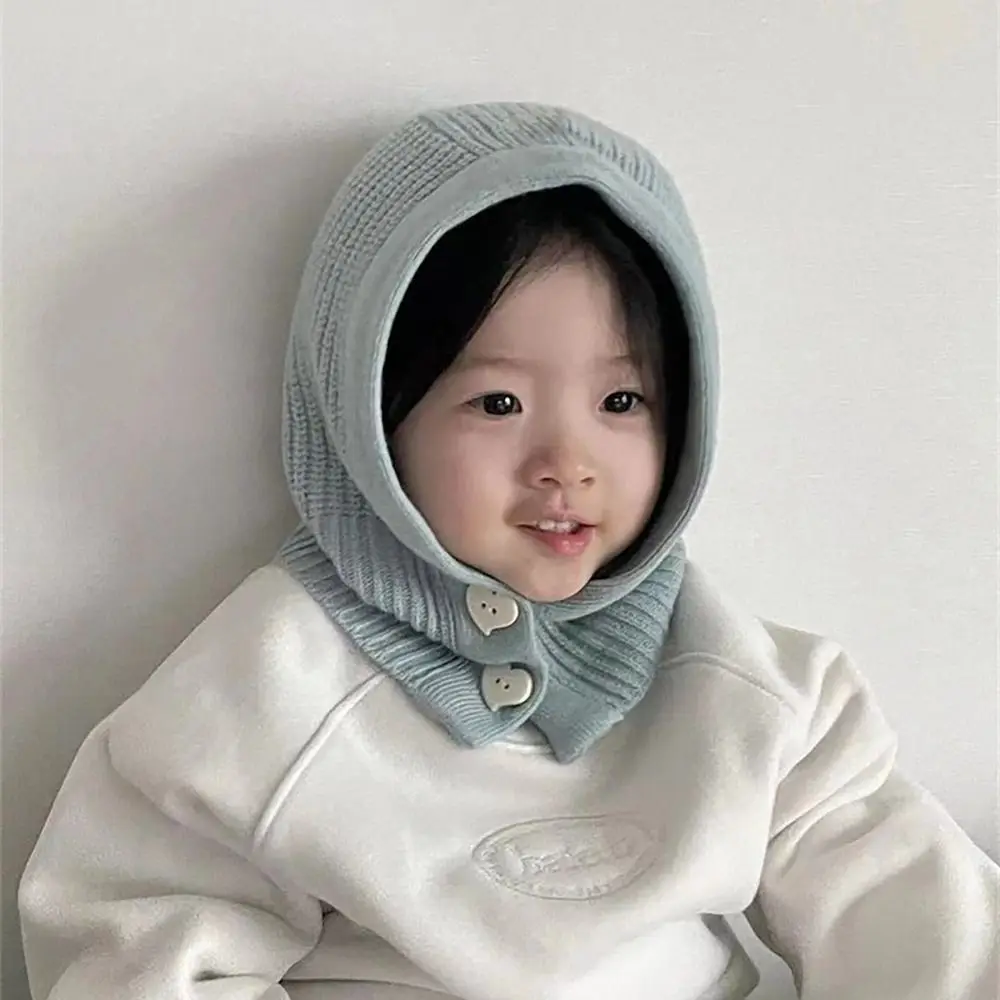 Winddichte Woolen Gestrickte Kinder Hut Ein Stück Winter Warme Kinder Schal Kappe Koreanischen Stil Schal Hut Für Jungen Mädchen