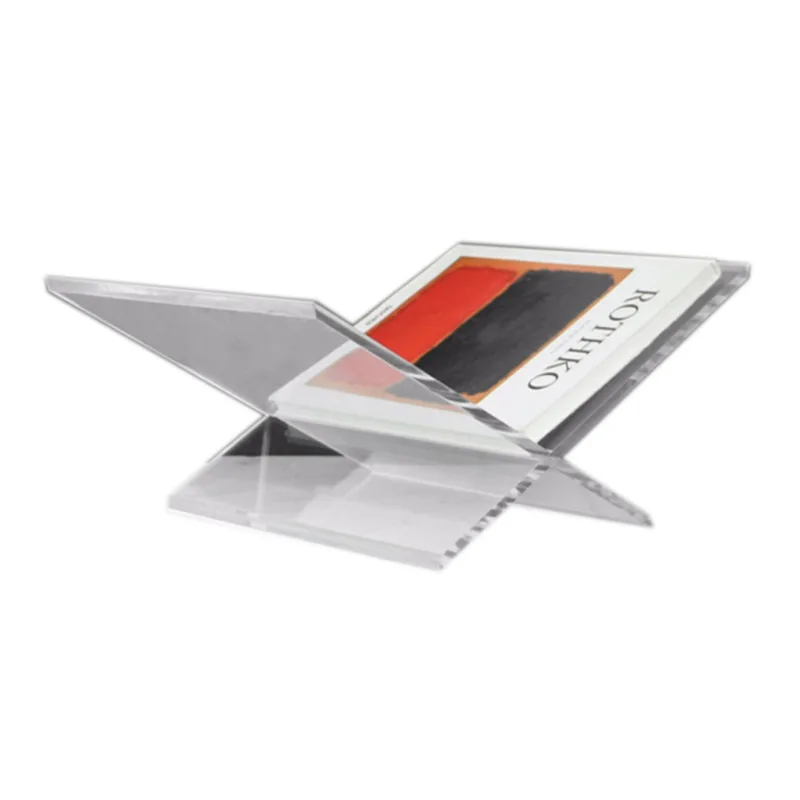 

Transparent X Cross Bookshelf Ornament Model Room Sales Office Study Decorative Art Display Album Display Decorative Parts