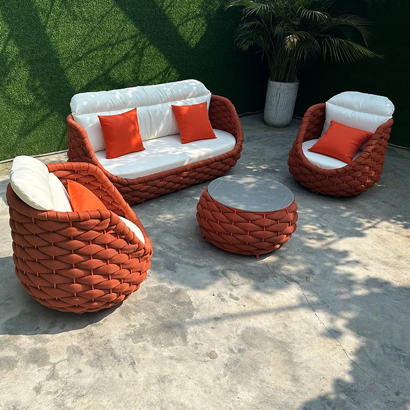 Juecheng Nordic Designed Woven - Rattan Lounge Set recension och pris
