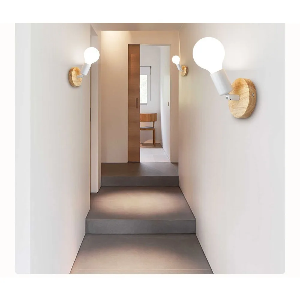 

Black Modern Wall Sconce E27 Vanity Lights Fixtures LED Wall Lamp Nordic Wall Mount Lighting for Bathroom Bedroom Hallway