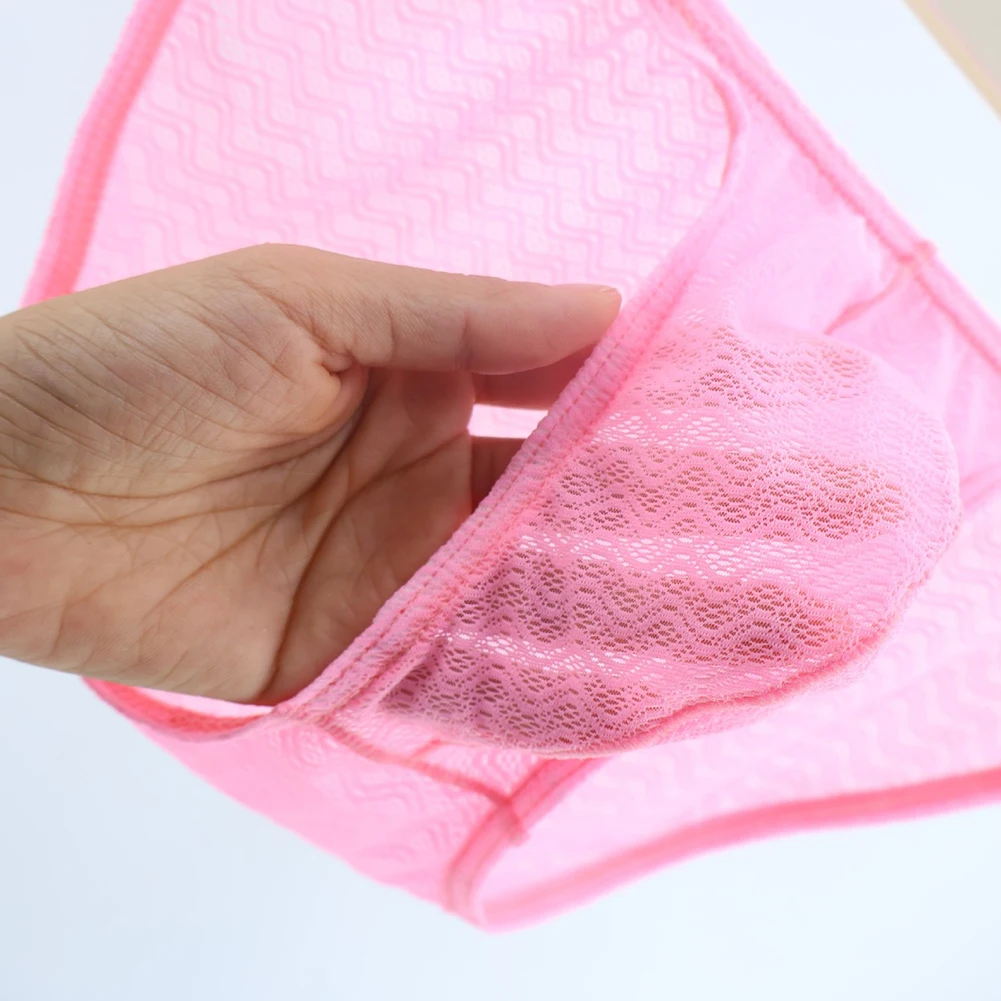 Men Sexy Jacquard Side Space Briefs Lace Transparent Underwear For Lingerie Men's Panties Ultra-Thin Bikini See Through Thong