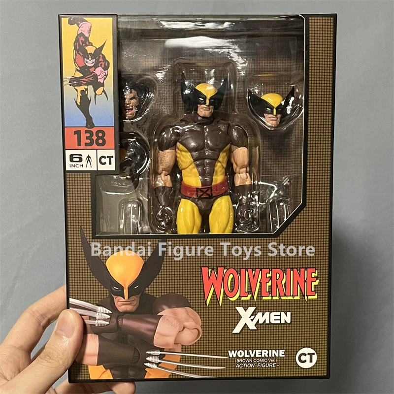 CT Factory Toys Mafex 138 Wolverine Figure Brown Comic X-Men Action Figure SHF Anime Figurines Ko Model Toy Doll Customized Gift