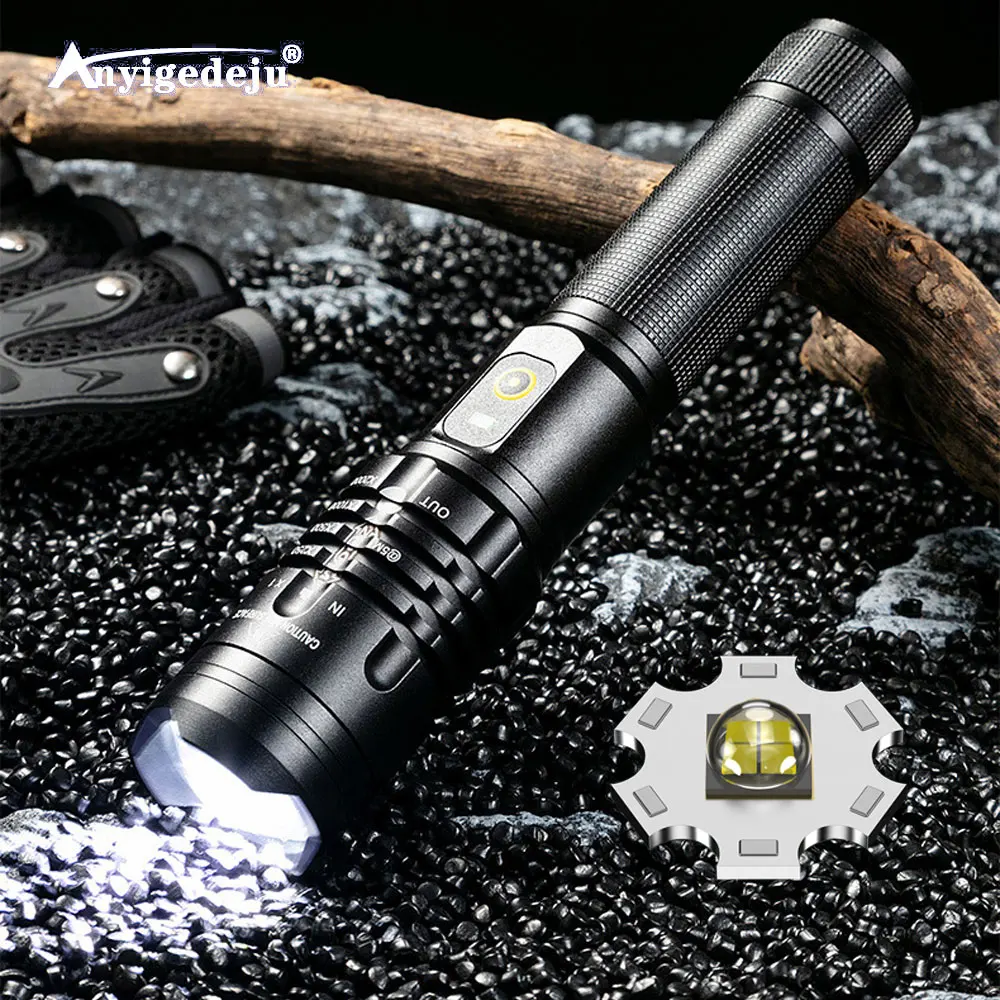 

6000 lumens Power Bank led flashlight XHP 50 High Powerful Tactical flashlight usb torch lantern 18650 hunting lamp Flash light