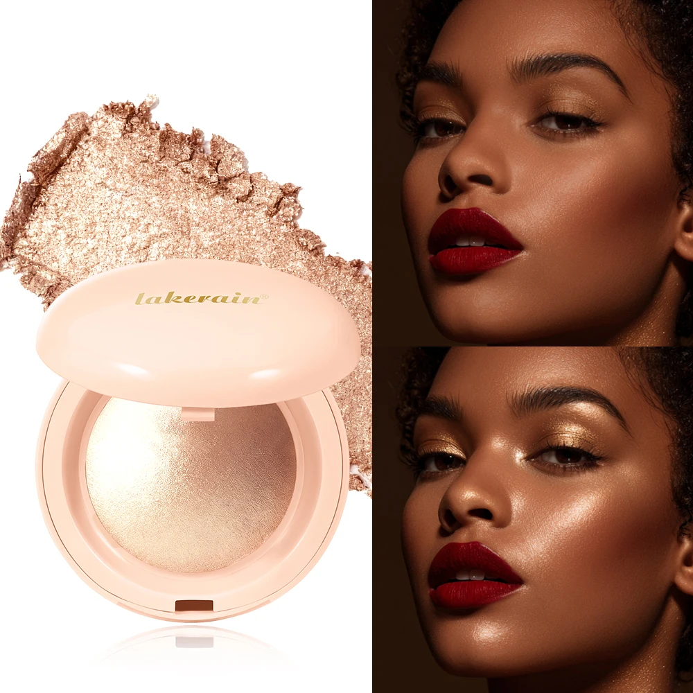 ハイライターパウダー 長持ち 防水 フェイス インスタント シルキー スキン グロー ベイクド シマー イリュミネーター メイクアップ コントゥアリング グリッター