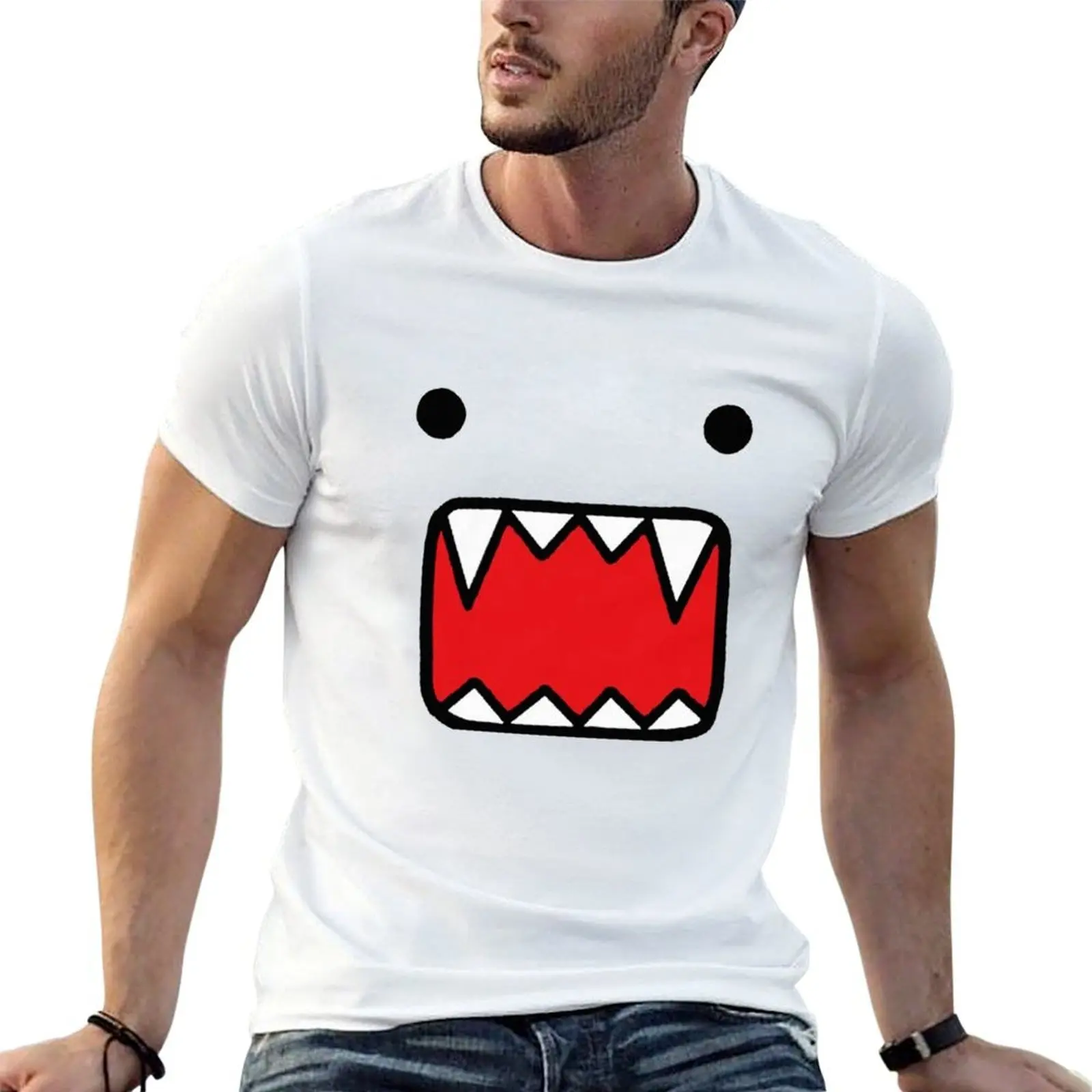 Domo Kun Face T-Shirt Summer Fashion Casual Tee Shirt