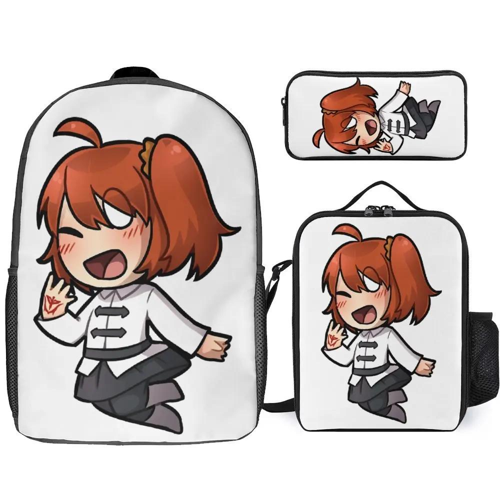 Tiny Gudako For Sale Durable Cosy Rucksack 3 in 1 Set 17 Inch Backpack Lunch Bag Pen Bag Summer Camps Top Quality