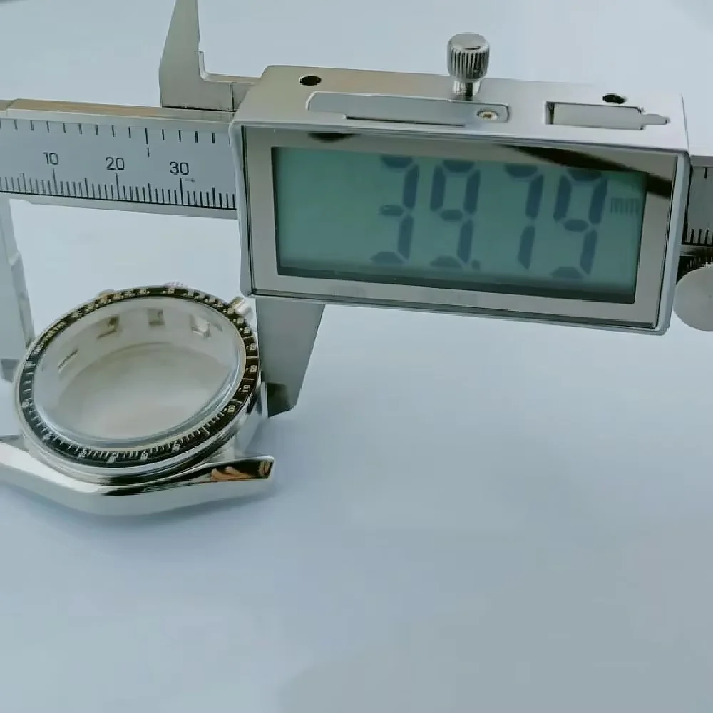 39.7 مللي متر الساعات حافظة معدنية صالح VK63 حركة حافظة ساعة اكسسوارات ساعة أجزاء يناسب 20 مللي متر حزام ساعة صندوق