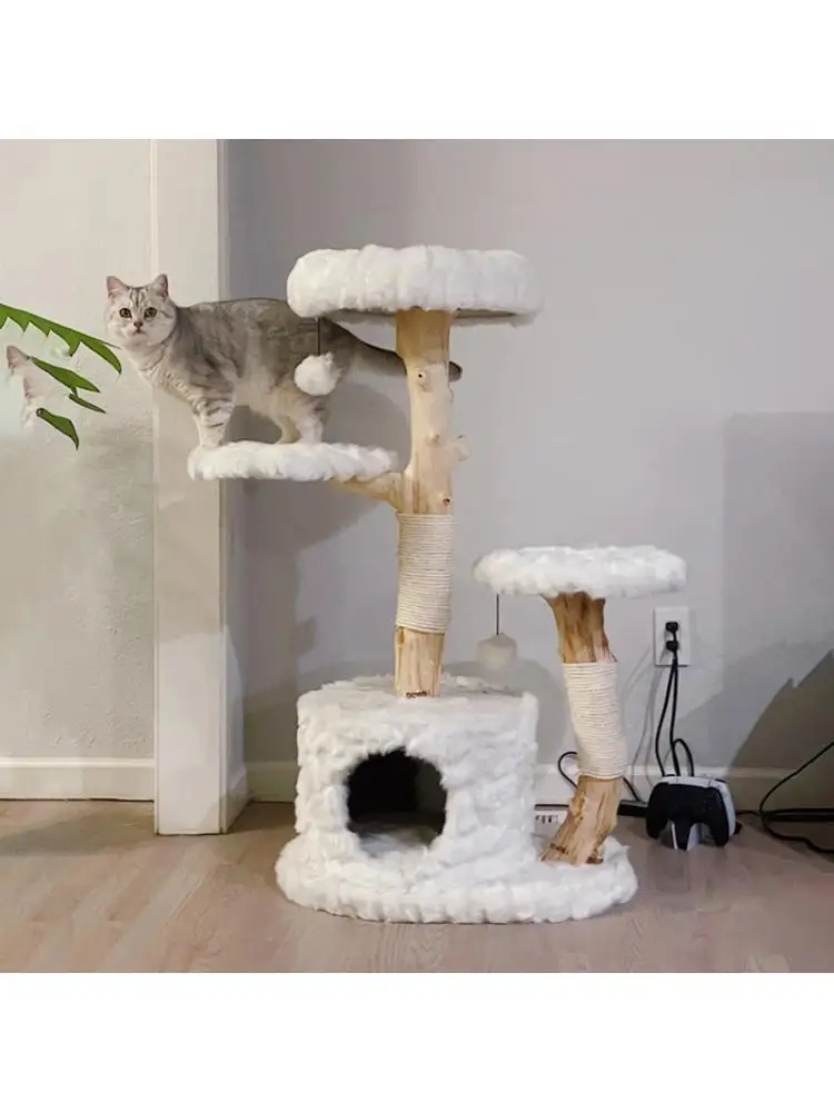 Hemp Rattan Cat Climbing Frame, Cat Scratching Post, Small Apartment Bed, Cat Tree, Scratching Board