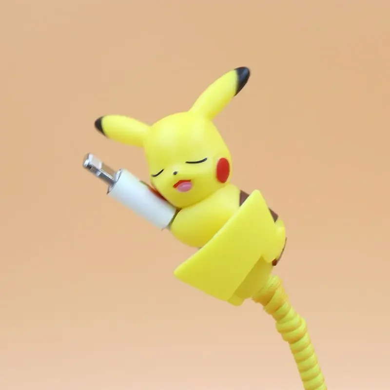 Защитный чехол для кабеля передачи данных Pokemon Anime Pikachu, защита от разрыва и утечек Kawaii, защитный чехол для зарядного кабеля, подвеска