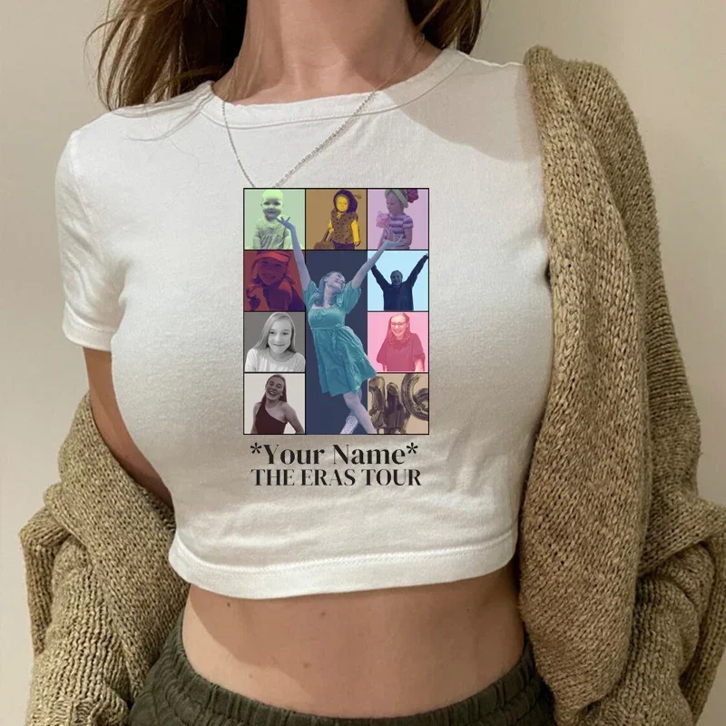 

Custom Graphic T Shirt Women Harajuku Your Name The Eras Tour Summer Fashion Cropped Tops Youth Baby Tee Tshirt Your Photo Here