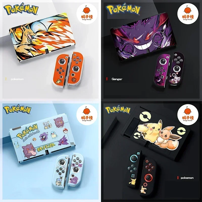 

Hot Anime Pikachus Charizard Gengar Joystick Cover Thumb Stick Grip Switch Oled Button Caps NS Lite Joy-Con Gamepad Case