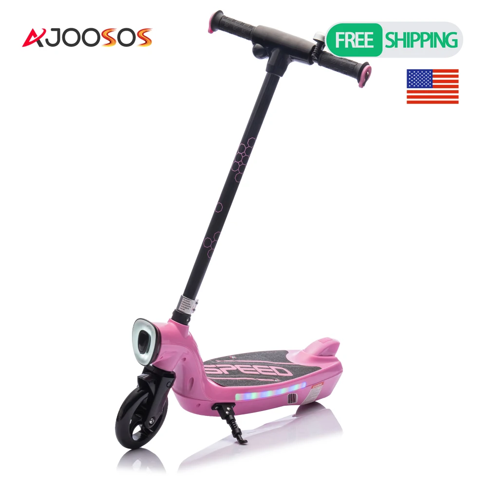 Crianças viajam no scooter elétrico kickstand scooter sino velocidade mais rápida e tempo de uso mais longo freio traseiro alça antiderrapante para crianças 6 +