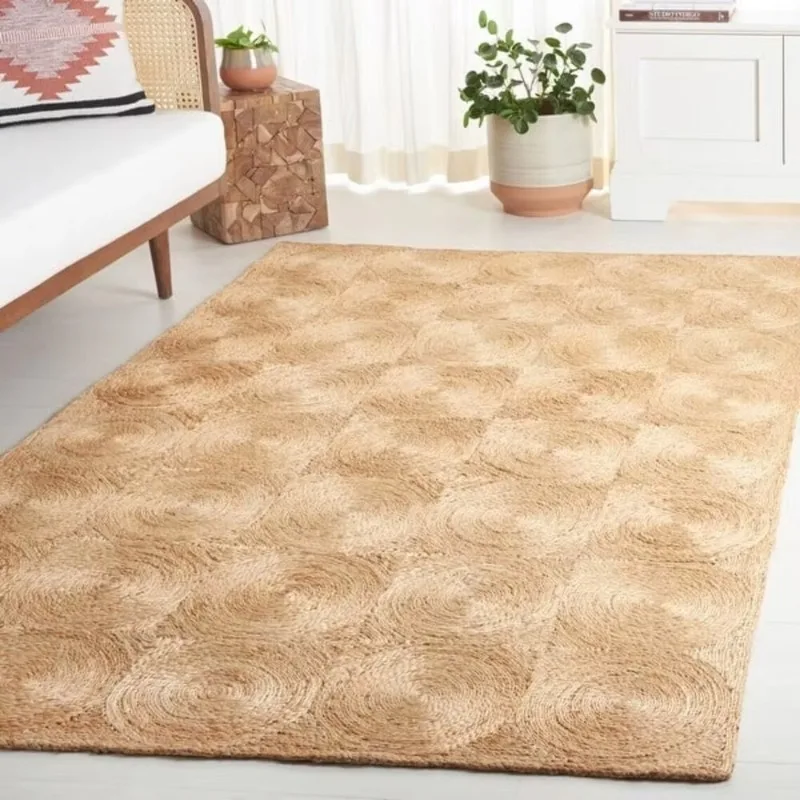 

Large Carpet Made of Natural Jute Weaving Environmentally Friendly and Breathable Plant Fiber Carpet