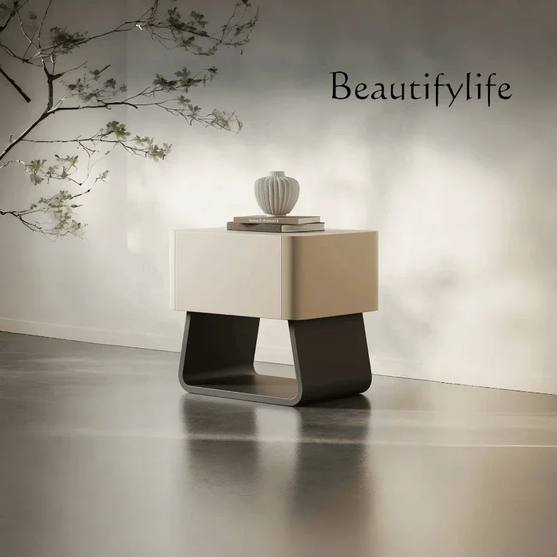 

YY Italian Modern Nightstand Storage Luxury Simple Nordic Bedside Table Trendy Aesthetic Mesitas De Noche Bedroom Furniture