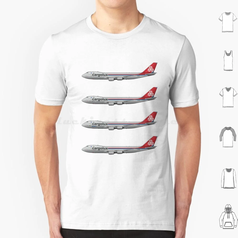 Camiseta Boeing 747-8r7f-Cargolux, camiseta de algodón 6xl, Cargolux Cargo Freighter Lufthansa Eu, avión, aviones, aviación aeroespacial