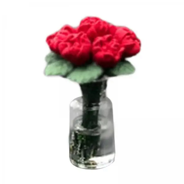 3x Car Dashboard Ornament Simulation Rose Decoration Miniature Landscape Artificial Flower Auto Interior Decor for Desk