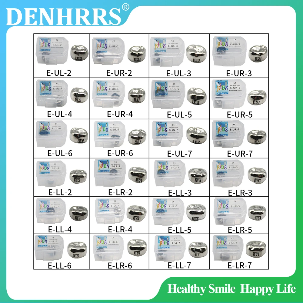 Orthodontic Dental Kids Crown Stainless Steel Primary Molar Crown Preformed Metal Crown