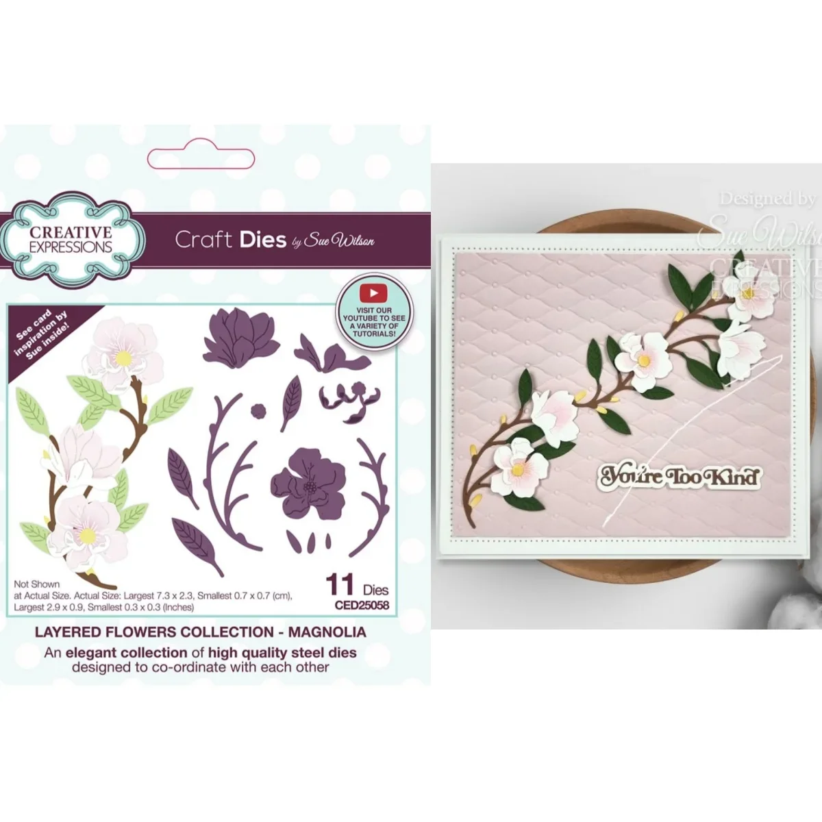 

Spring Magnolia Metal Cutting Dies For Making Card Scrapbook Embossed Paper Album Diy Craft Template Decoration 2024 New