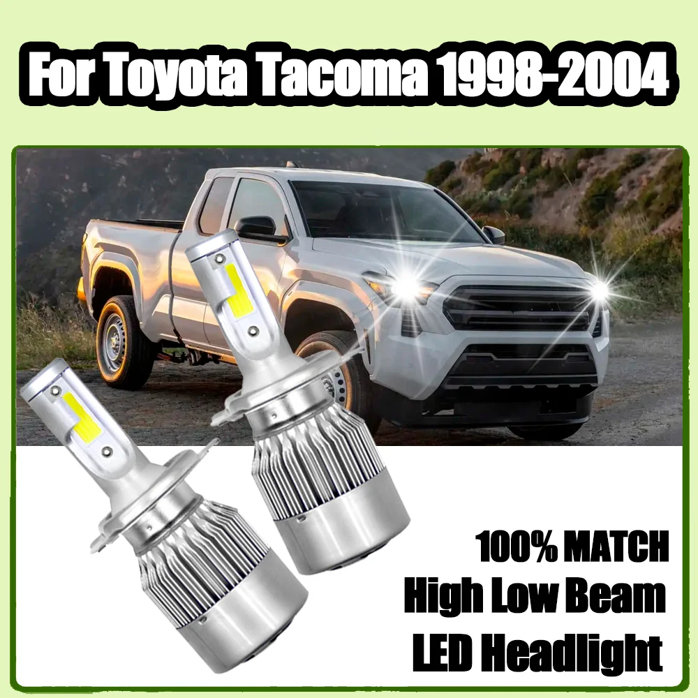 

2PCS 6000K White 20000LM Auto Headlamp 120W H4 Led Car Headlight Bulbs Car Light Bulbs High Power For Toyota Tacoma 1998-2004