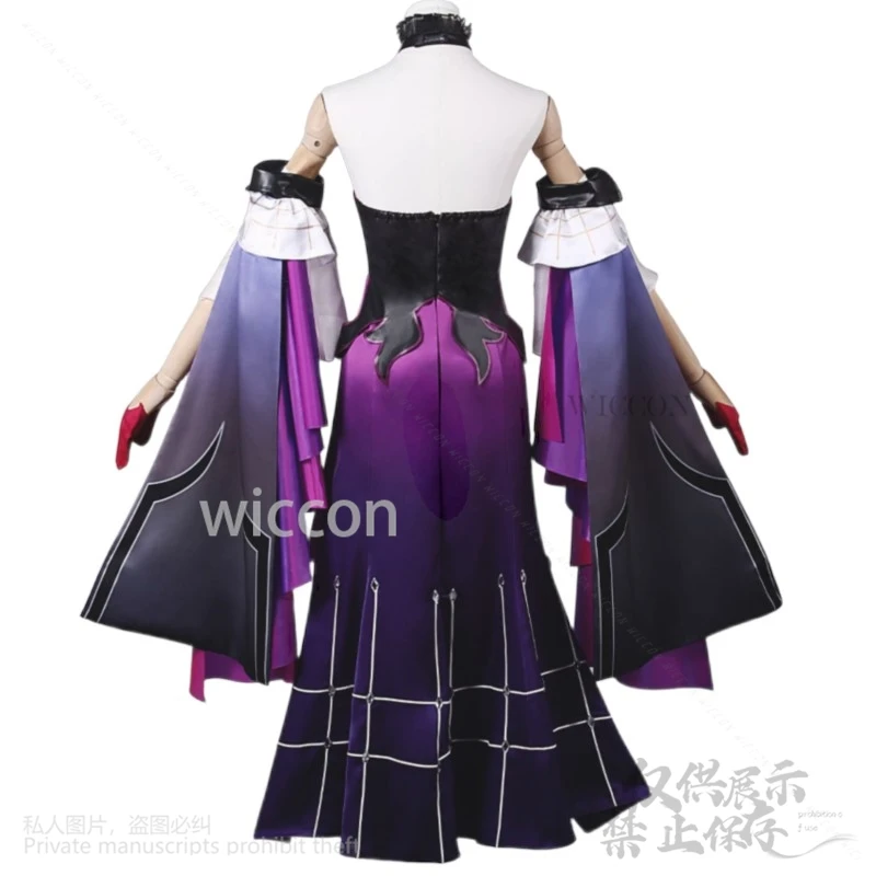 كافكا تأثيري أنيمي لعبة هونكاي: ستار السكك الحديدية زي الحفل مساء فستان لوليتا جيراي كي الفتيات امرأة الباروكات هالوين مخصصة