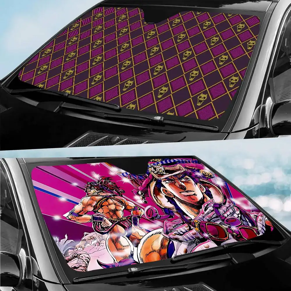 

Anime JoJos Bizarre Adventure Windshield Sunshade Customized Aluminium Foil Car Window Windscreen Cover Sunscreen Curtain