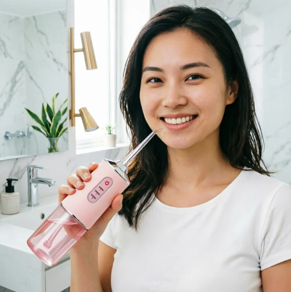 Electric Portable 3 Modes Oral Irrigator IPX7 Waterproof Floss Water Jet Cordless Flosser Dental Irrigation Teeth Gum Cleaning