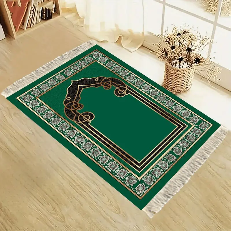 VIKAMA Emerald Phnom Penh Curled Arch Mosque Arch Worship Carpet Wear resistant Portable Home Worship Mosque Pilgrimage