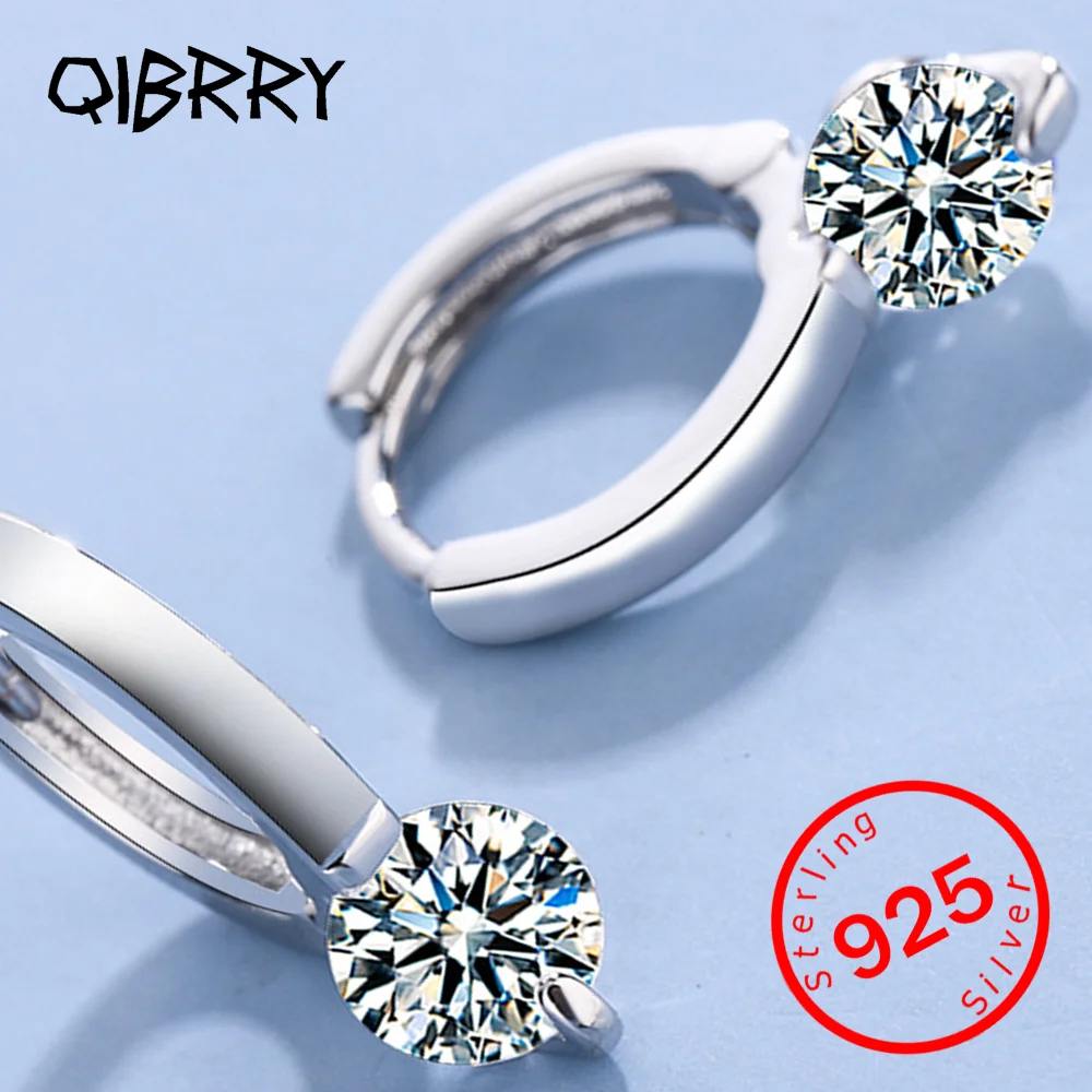 

Fashion jewelry high quality Stamp 925 Sterling Silver new woman Cubic Zirconia simple golden retro charm earrings